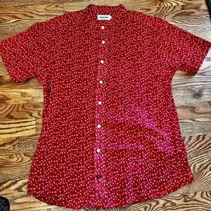Taylor Stich - The Short-Sleeved Bandit - Small-Batch Organic Cotton Red Floral
